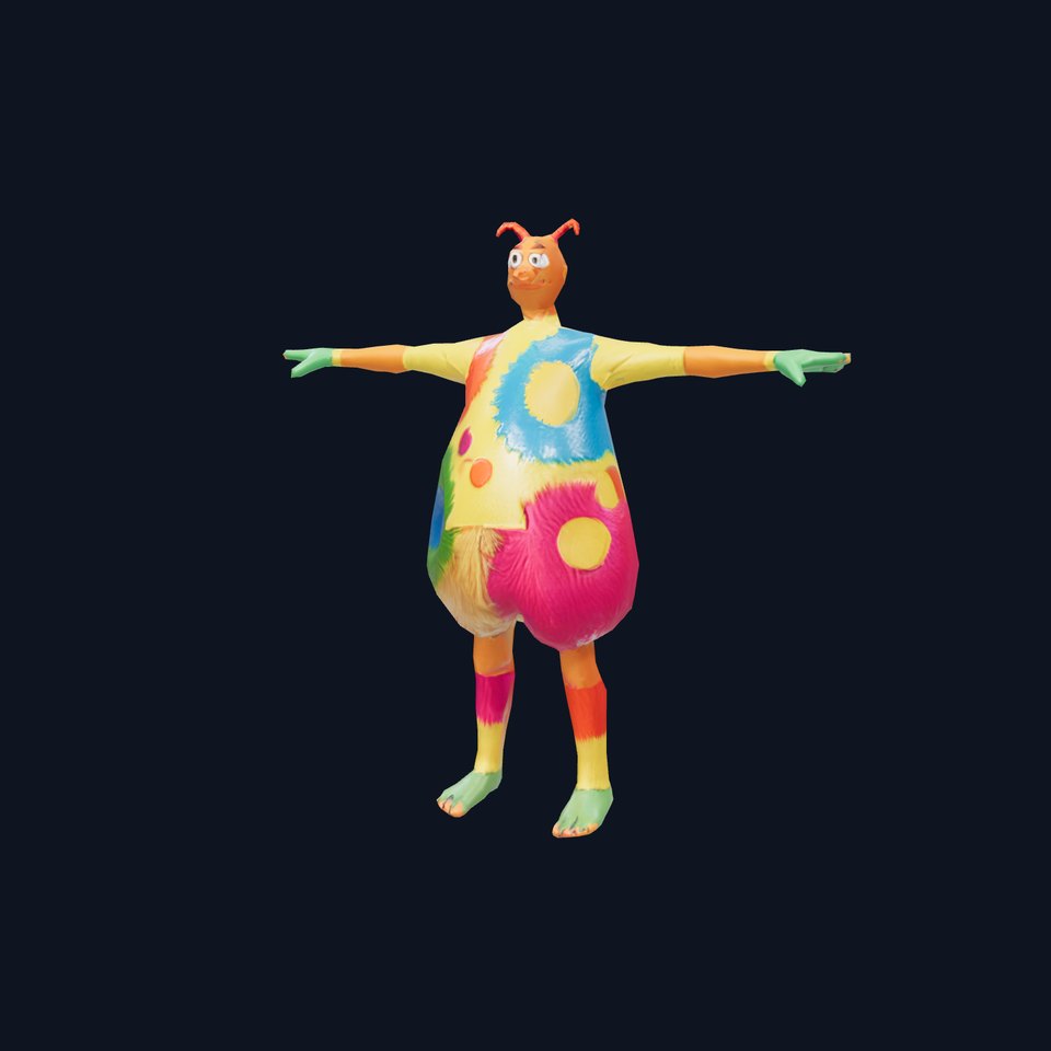 Colorful Furry Cartoon Character Model Pack