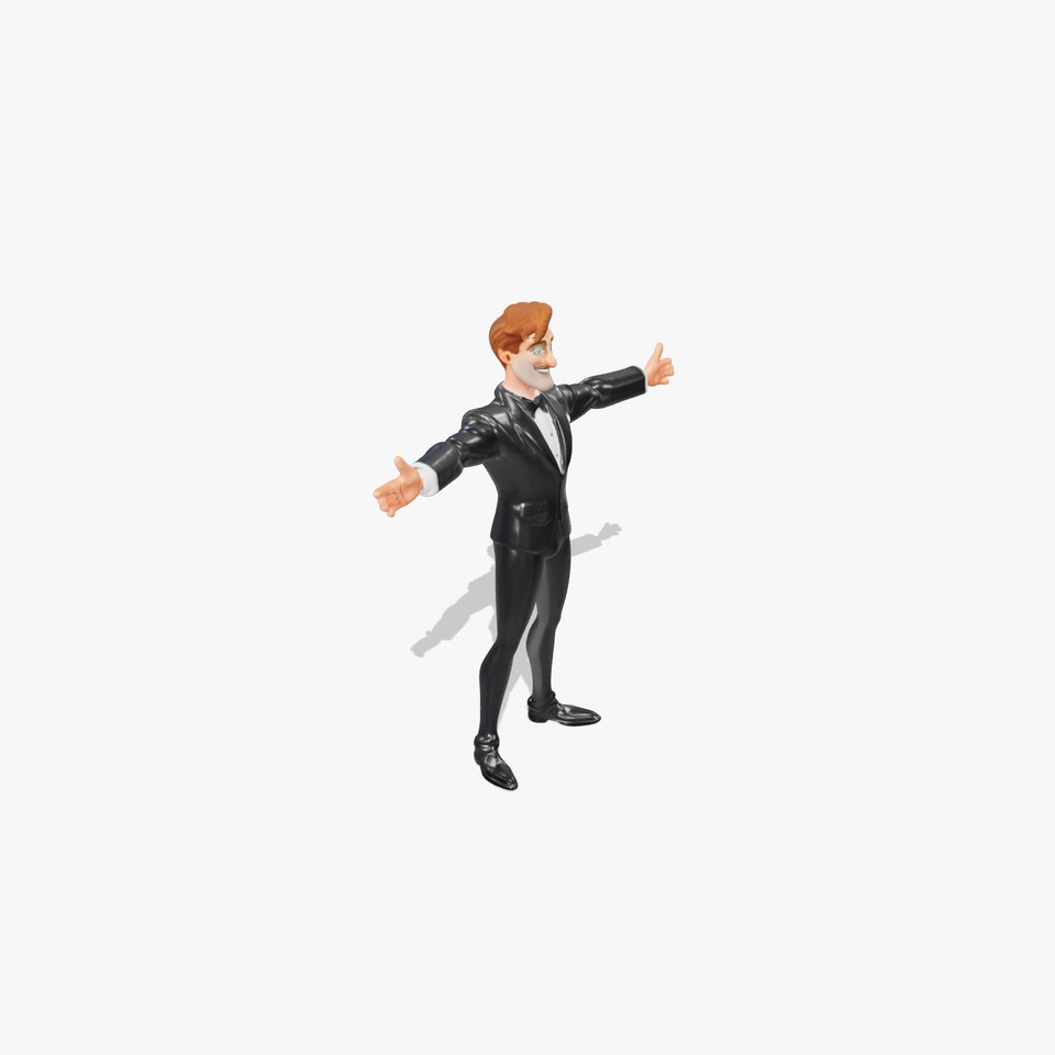 Elegant Tuxedo Cartoon Character Model Pack