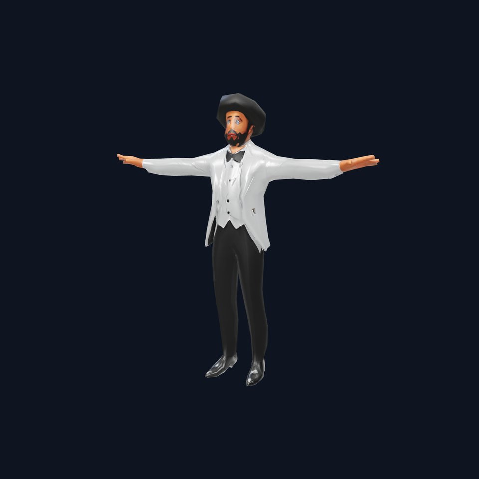 Elegant Tuxedo Model Pack with Afro Hairstyle