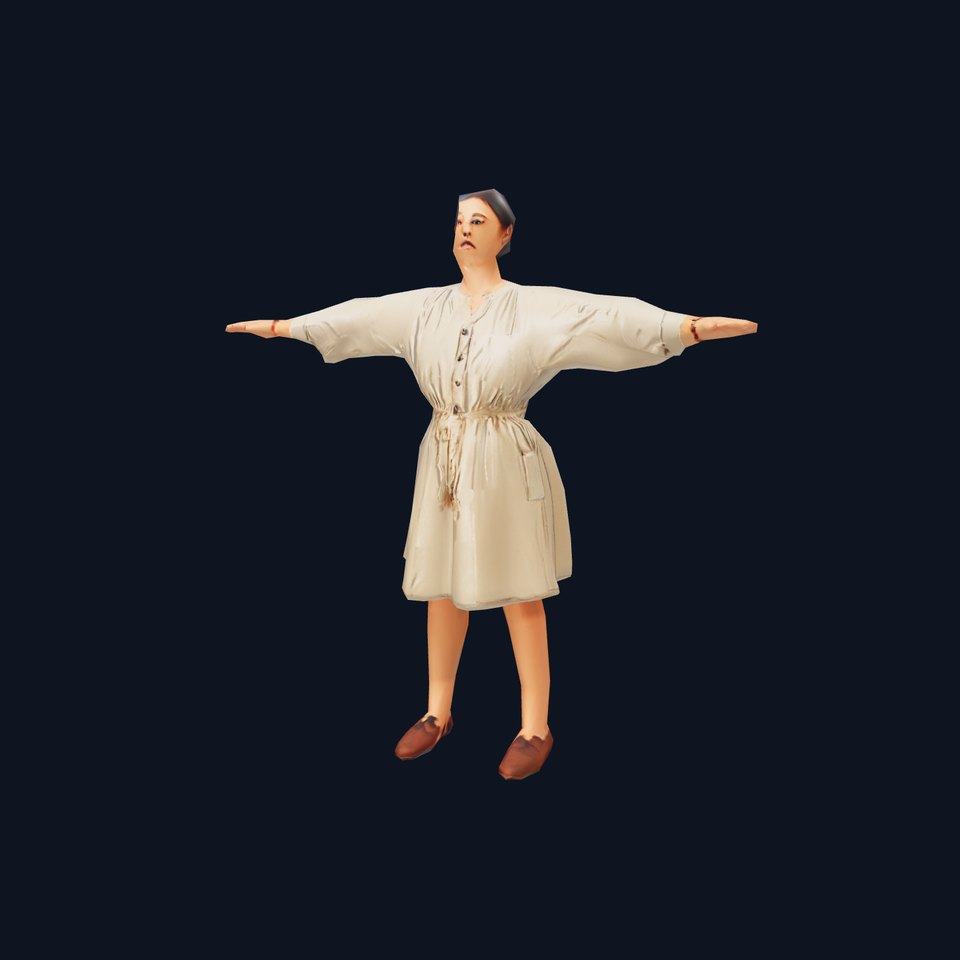 Casual Dress with Belt model pack