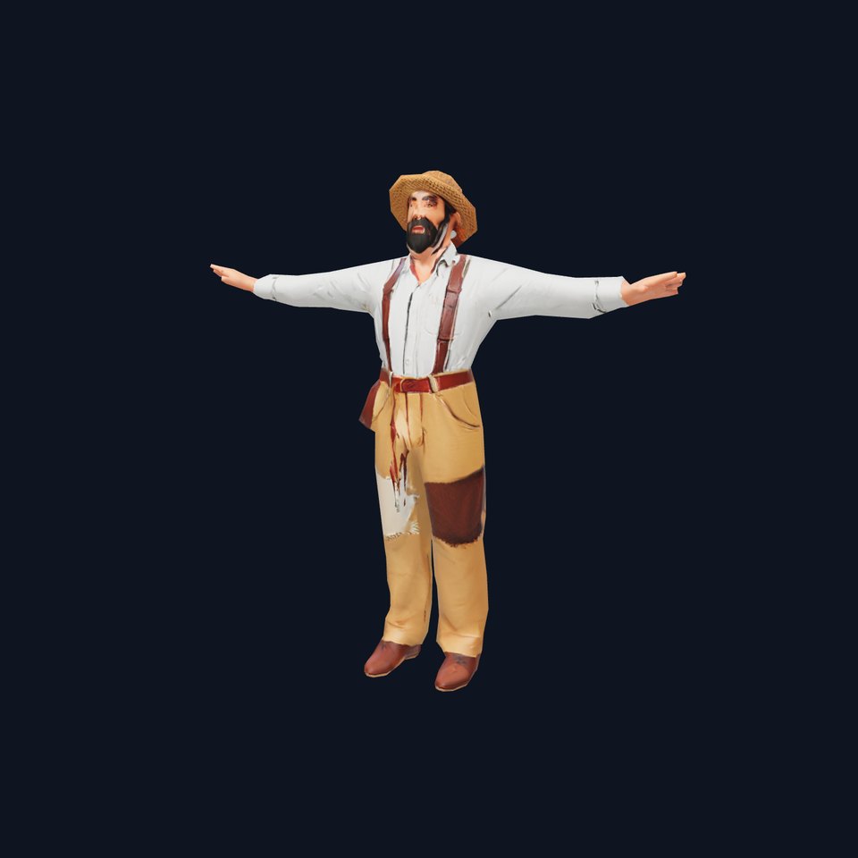 Rustic Farmer Character Model Pack for Versatile Applications