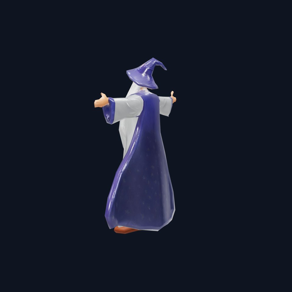 Wizard Character Model Pack with Magical Attire
