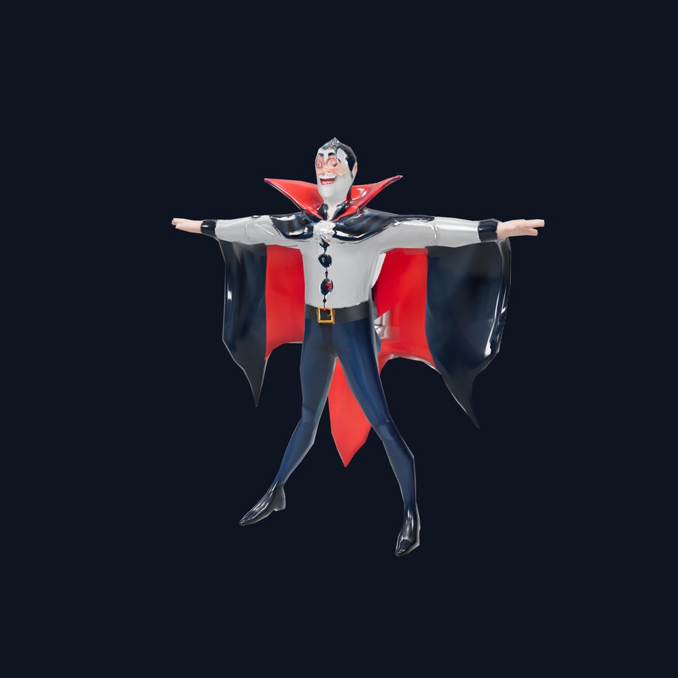 Vampire Character Model Pack with Cape