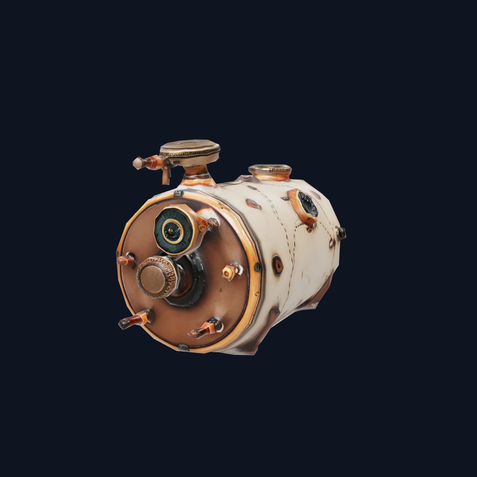 Steampunk Boiler Model Pack with Detailed Gauges
