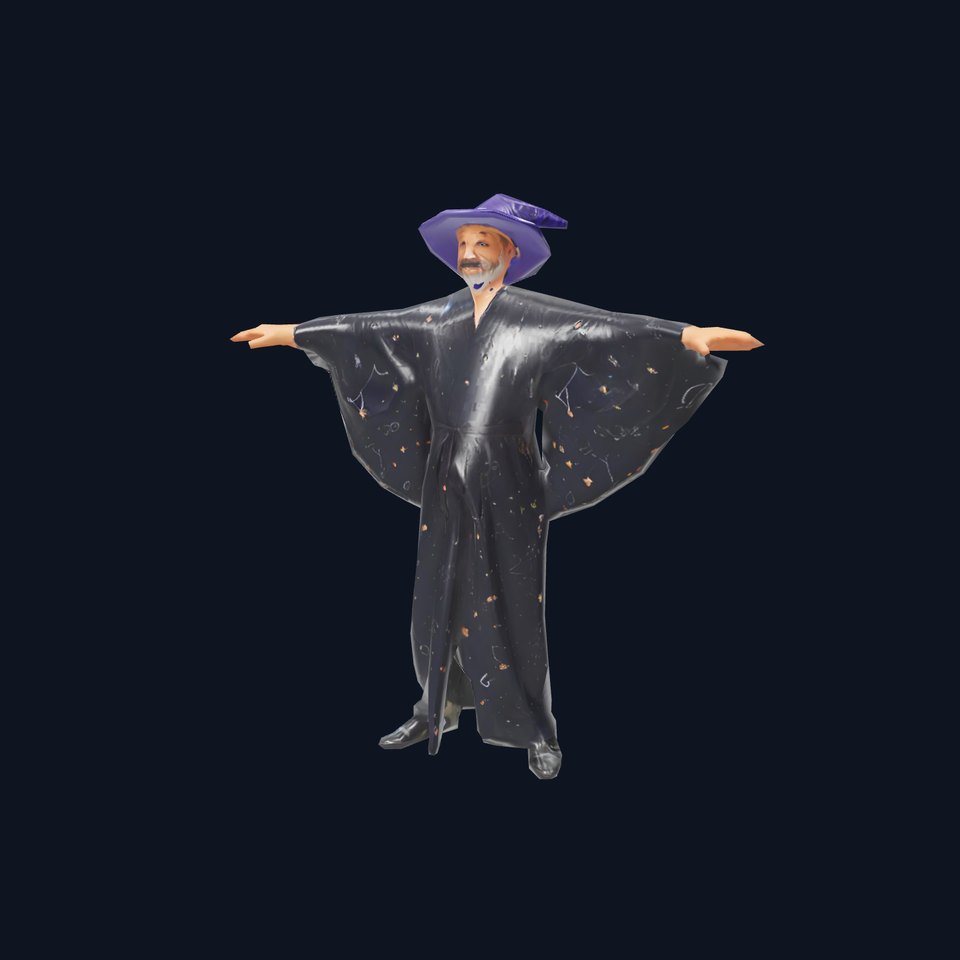 Wizard Outfit Model Pack with Starry Robe and Hat