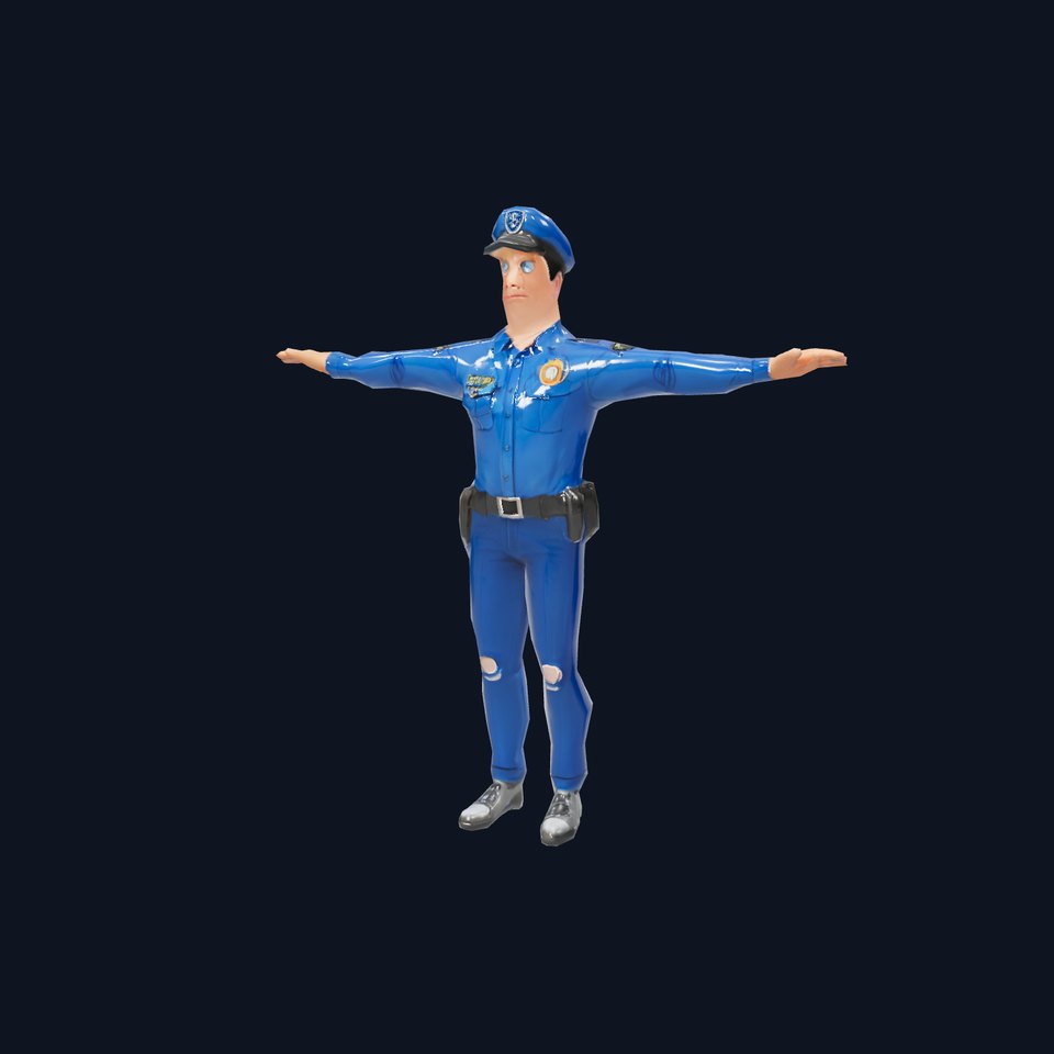 Cartoon Police Officer Character Model Pack