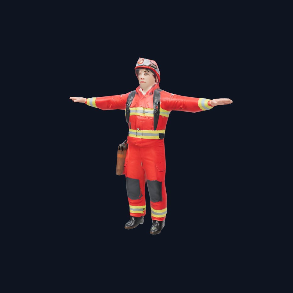 Firefighter Character Model Pack with Detailed Uniform