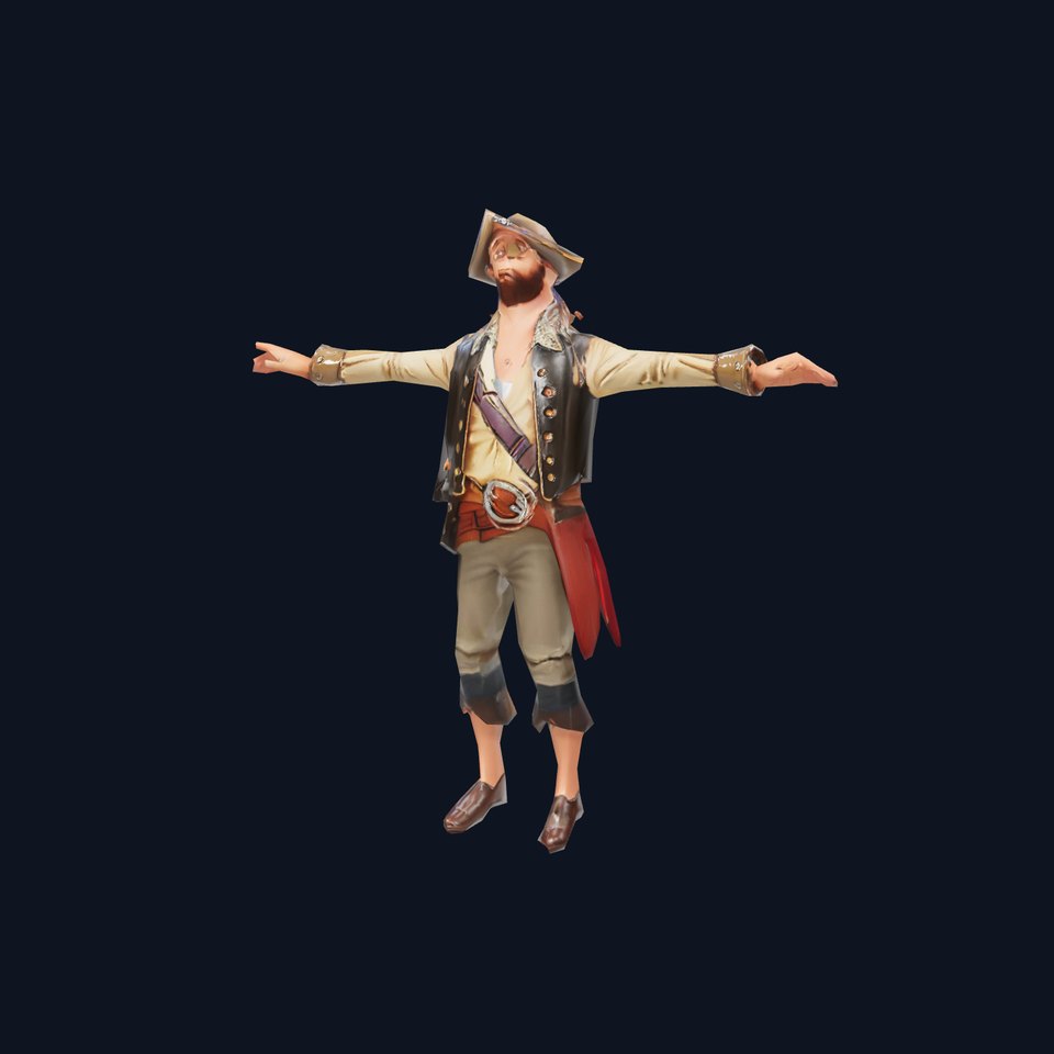Pirate Character Model Pack with Detailed Textures