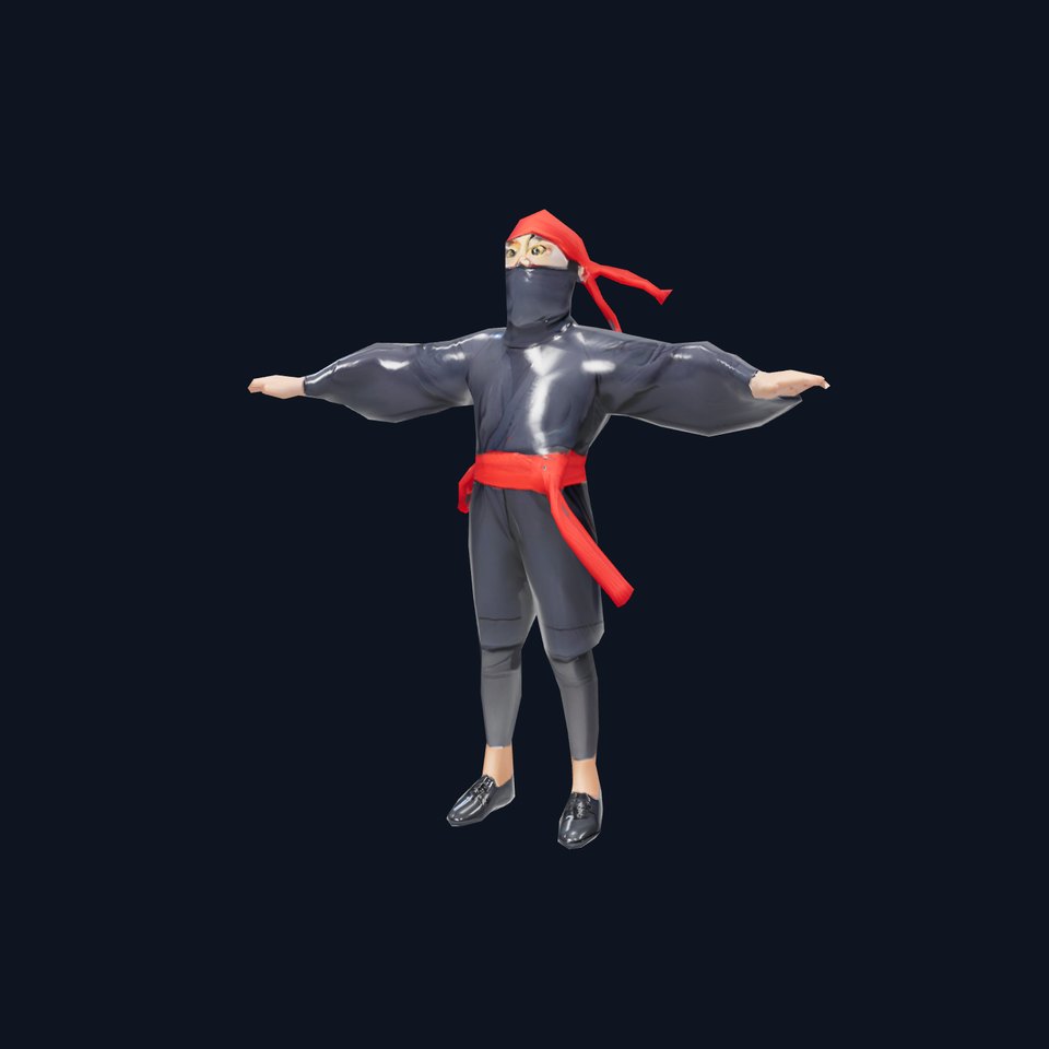 Ninja Character Model Pack with PBR Textures