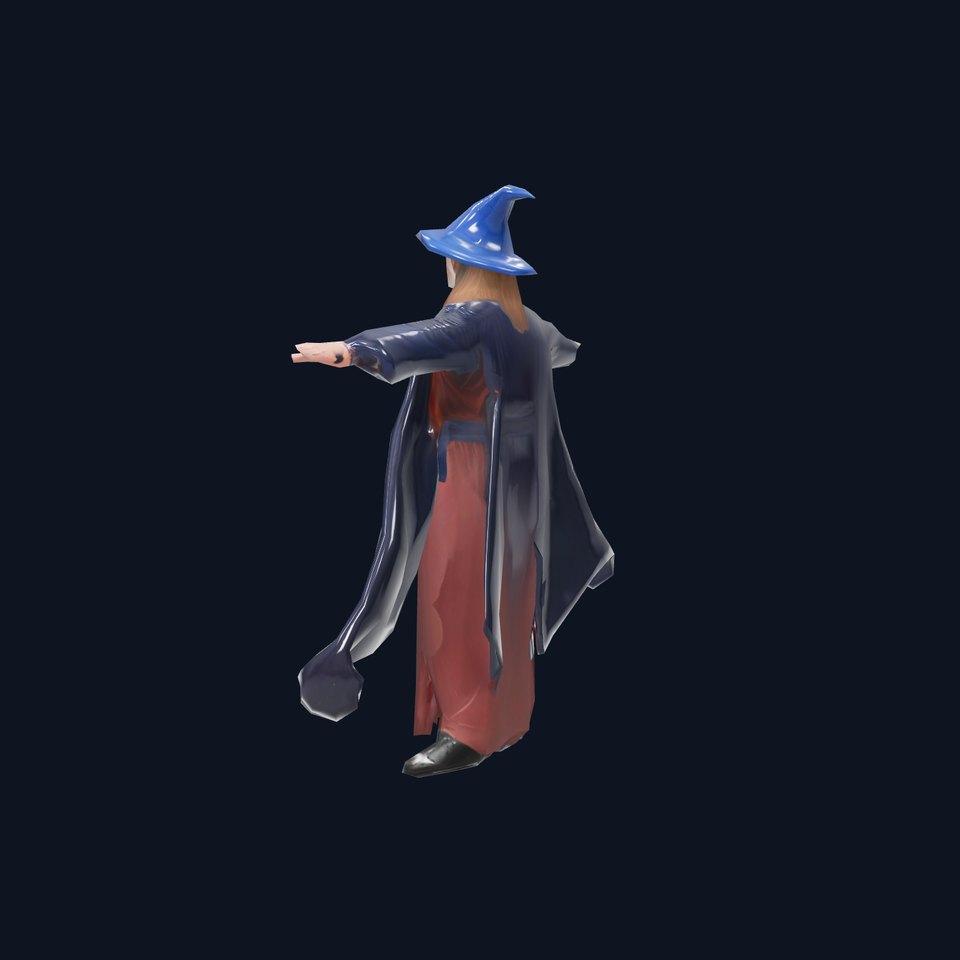 Wizard Character Model Pack with Dynamic Cape
