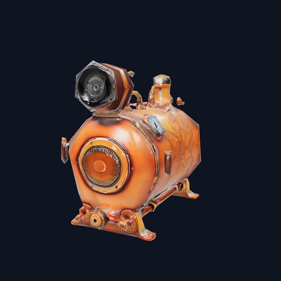 Steampunk Boiler Model Pack with Intricate Gauges