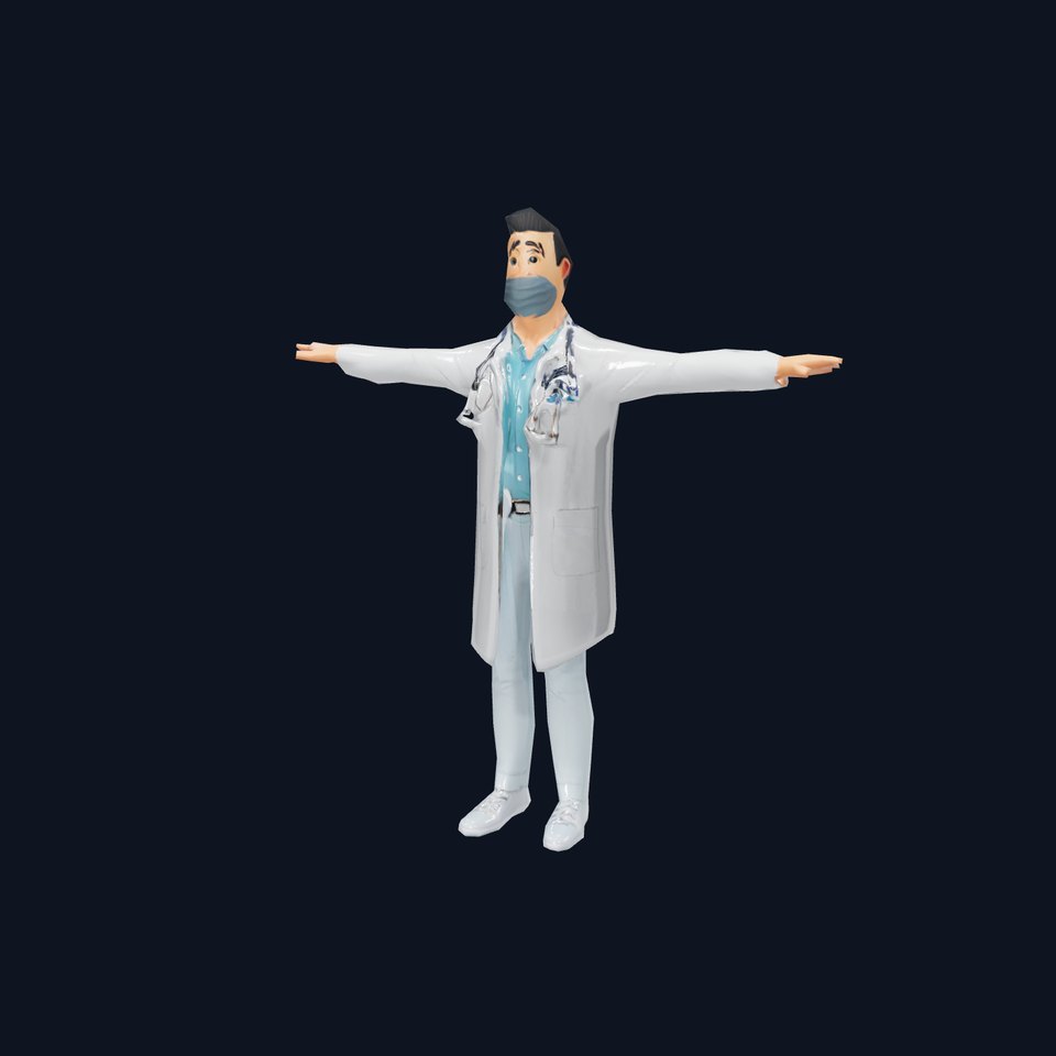 Animated Doctor Character Model Pack with Medical Accessories
