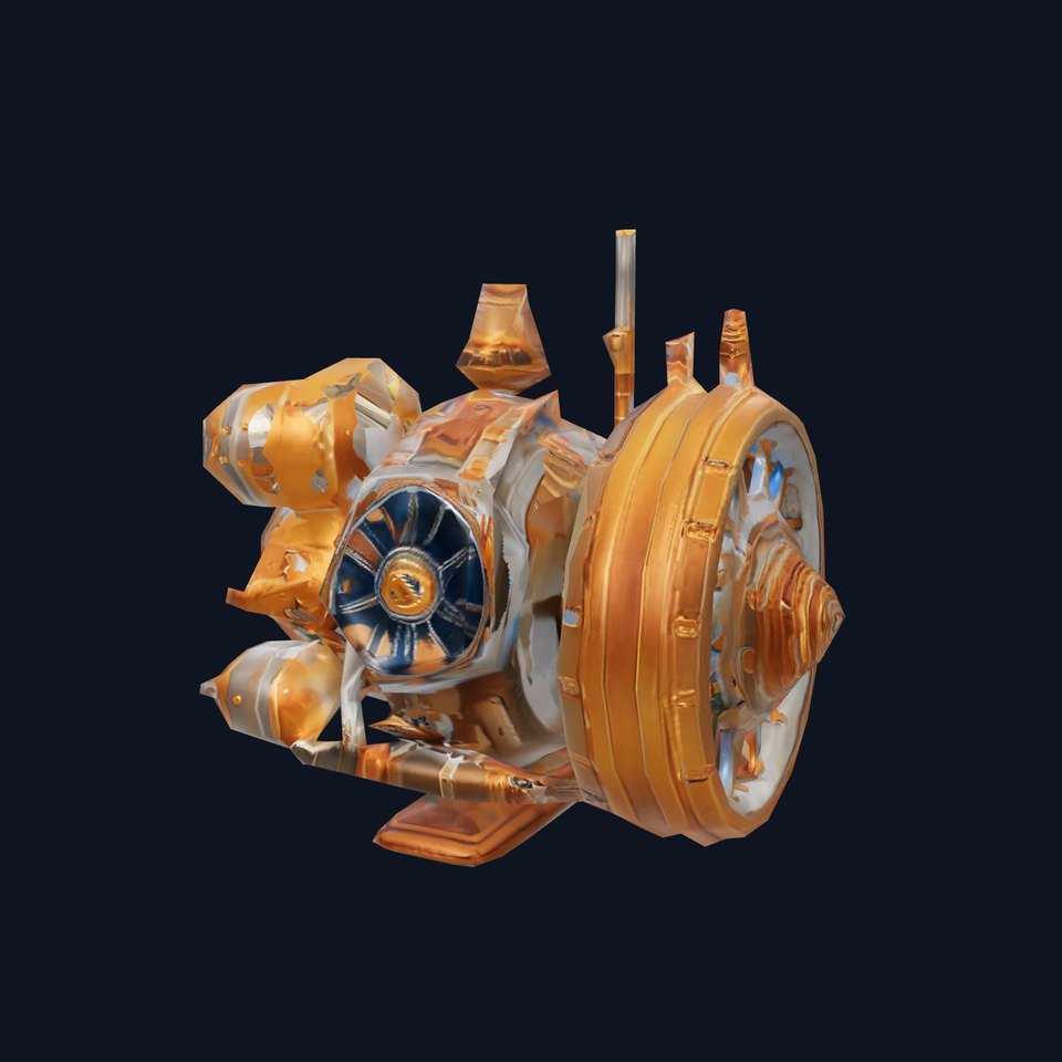 Steampunk Engine Model Pack with PBR Textures