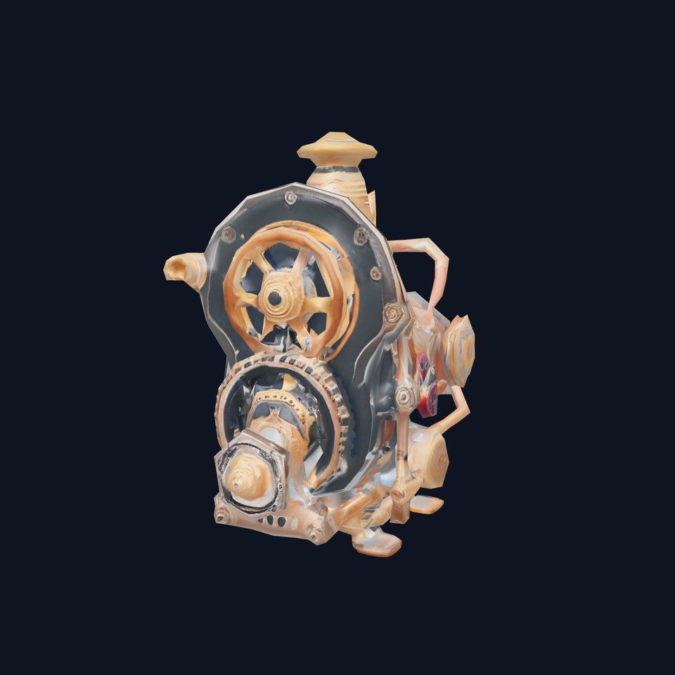 Steampunk Engine Model Pack with Detailed Gear System