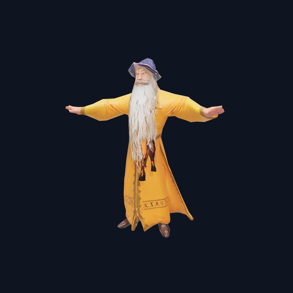 Wizard Character Model Pack with Vibrant Yellow Robe