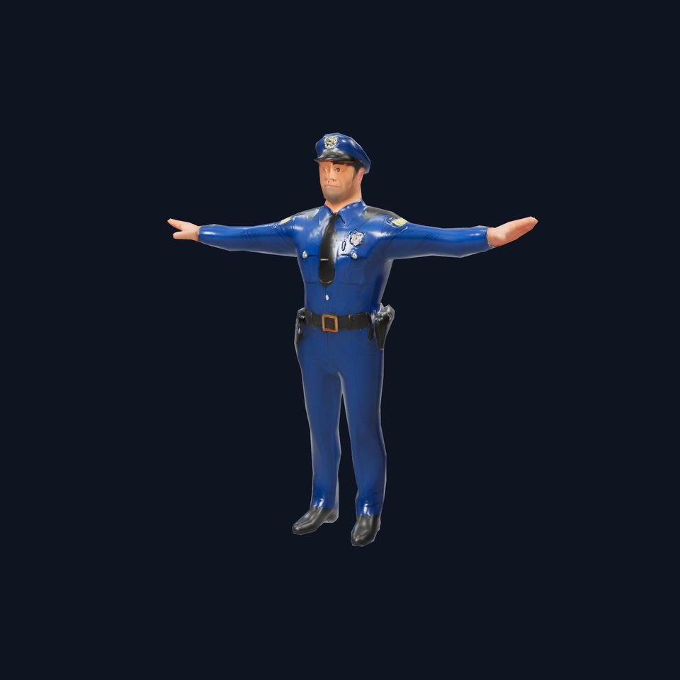 Police Officer Character Model Pack for Games and Animations