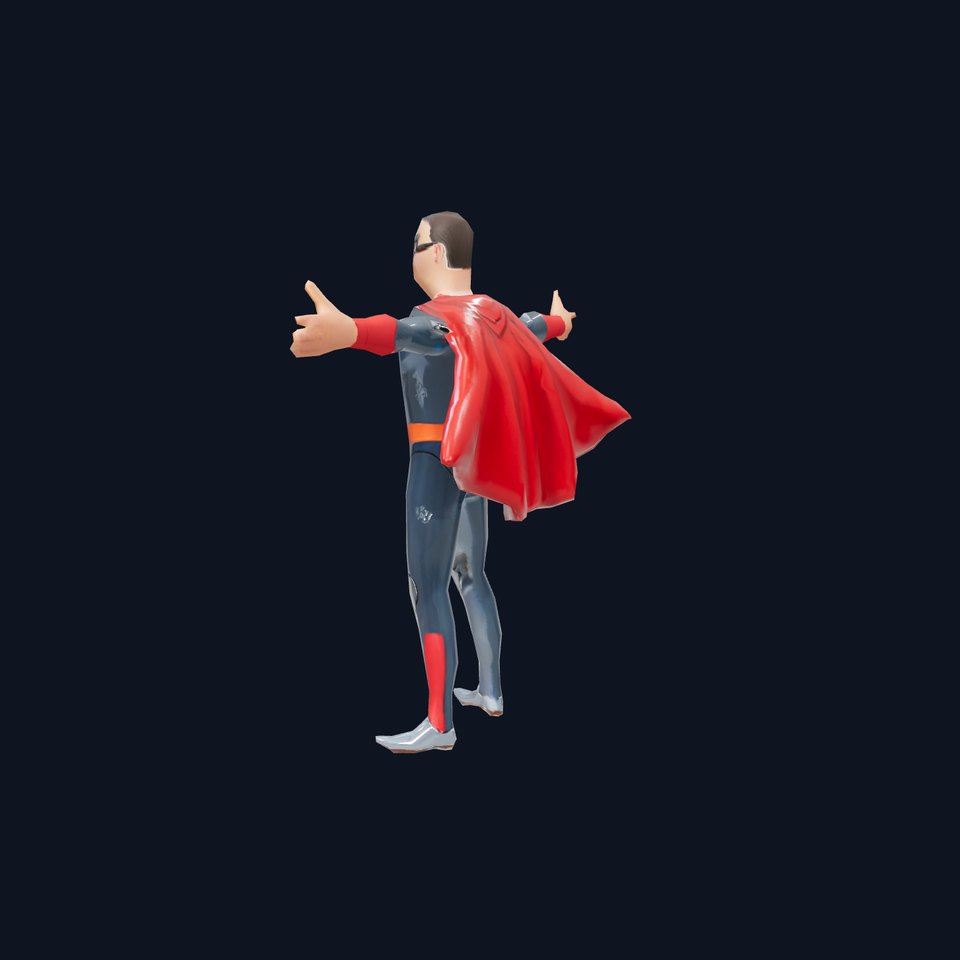 Superhero Character Model Pack with Cape and Mask