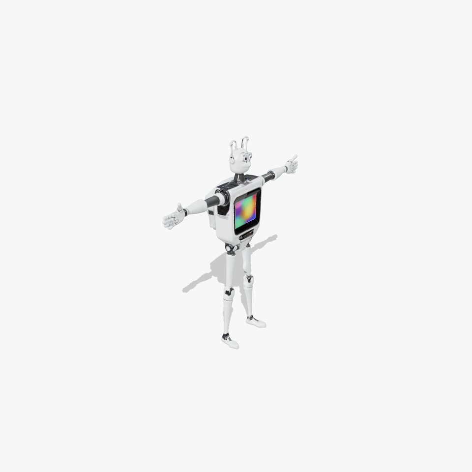 Smiling Robot with Screen model pack