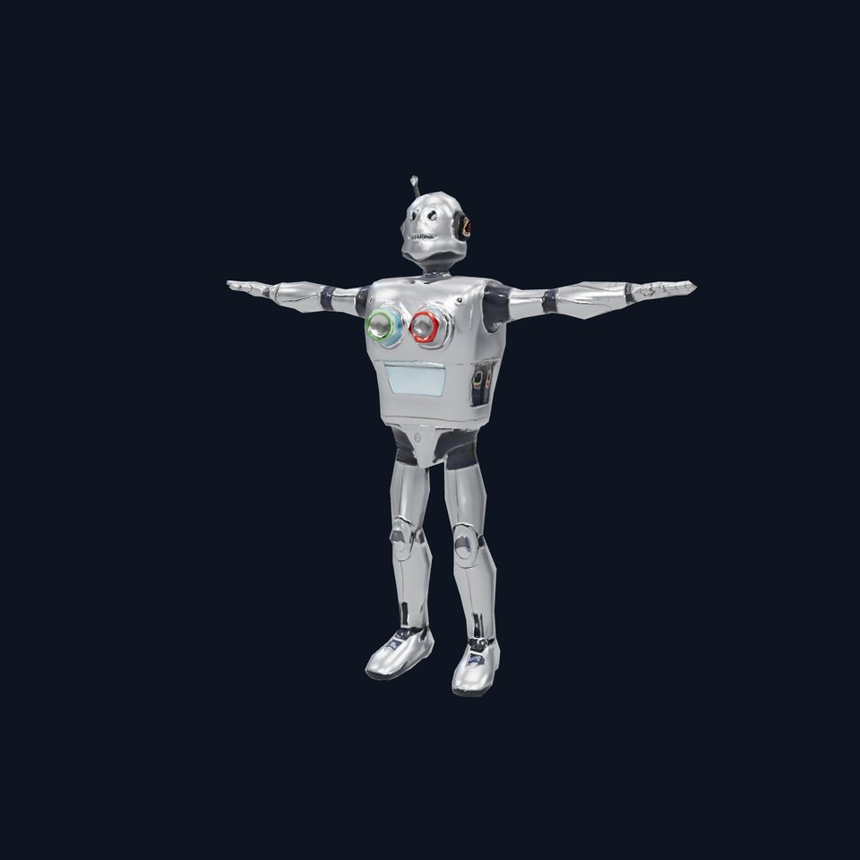 Retro Futuristic Robot Model Pack
