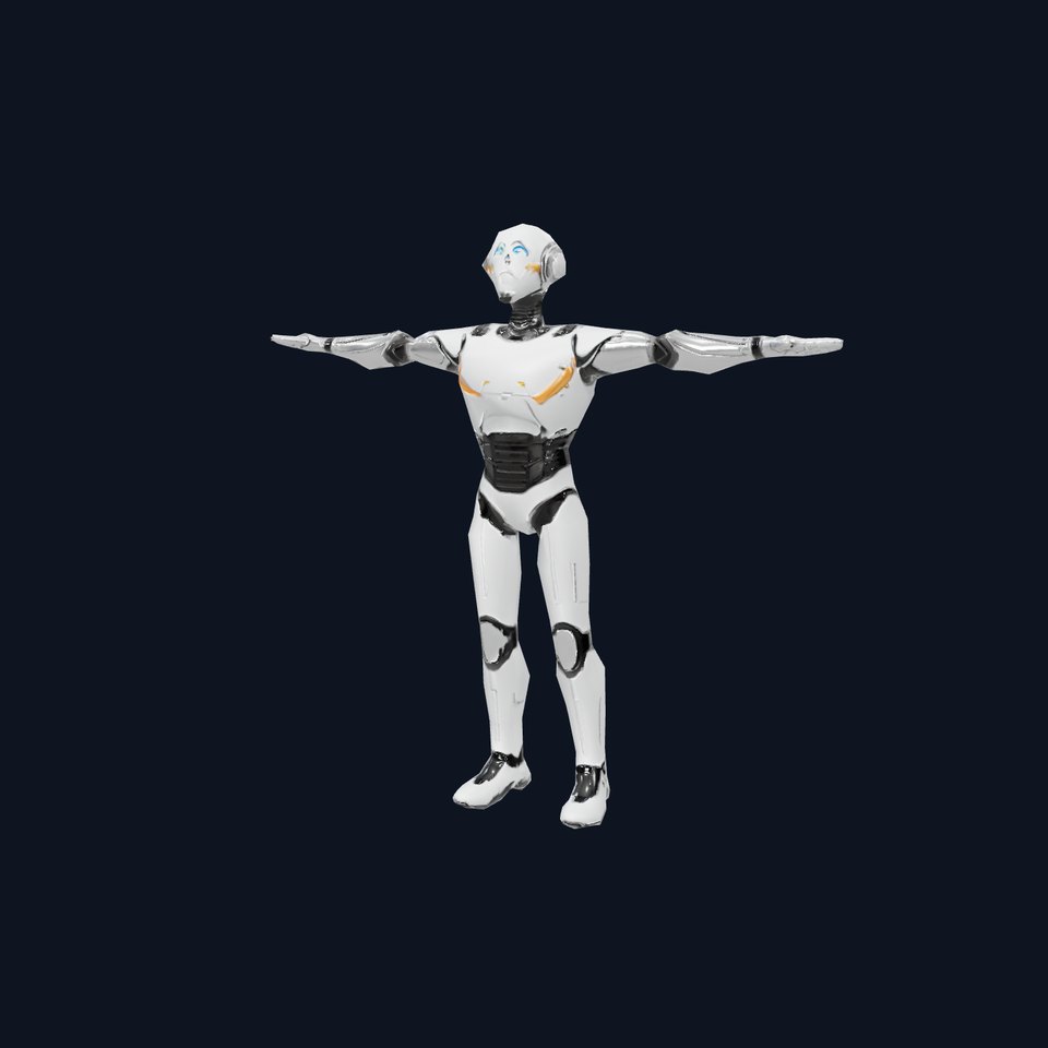 Futuristic Humanoid Robot Model Pack with Arm Extensions