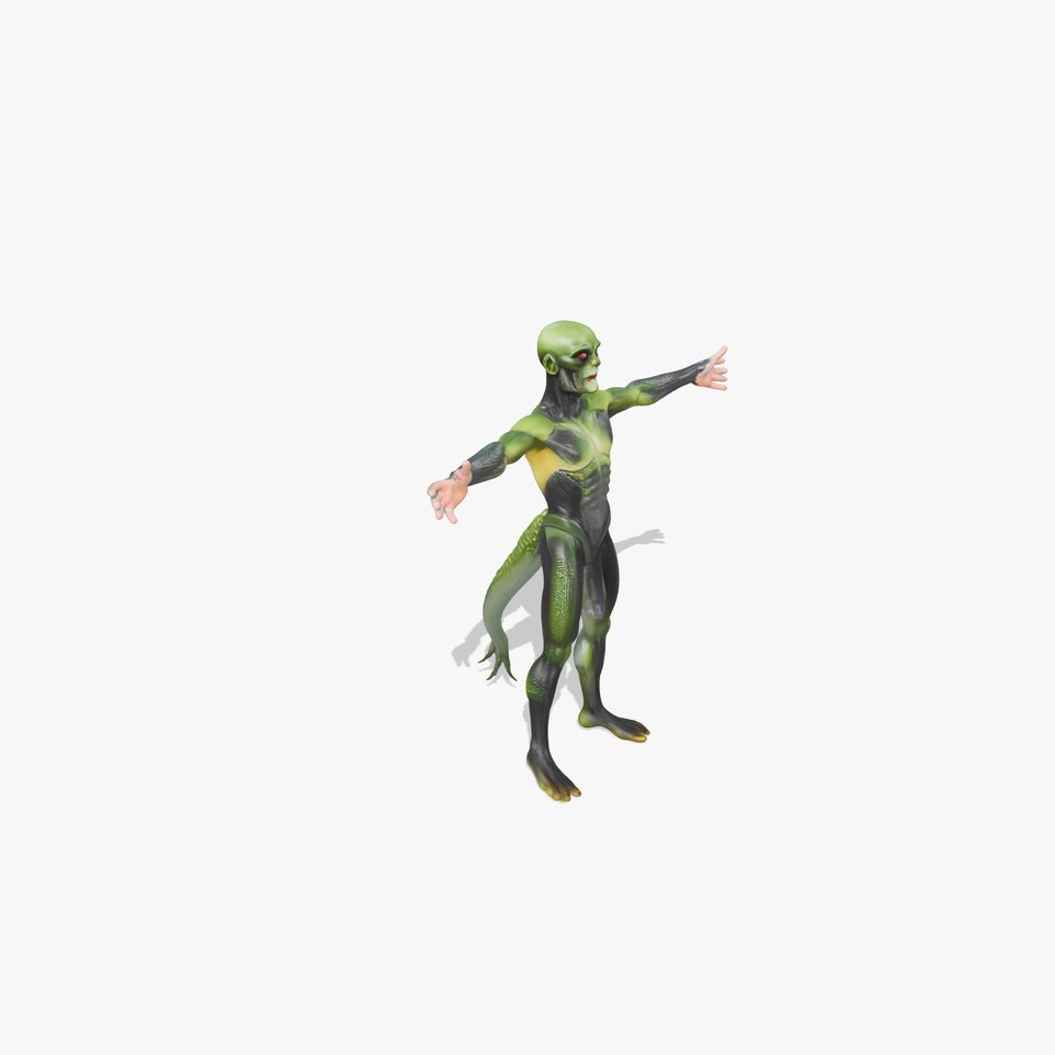 Reptilian Alien Character Model Pack
