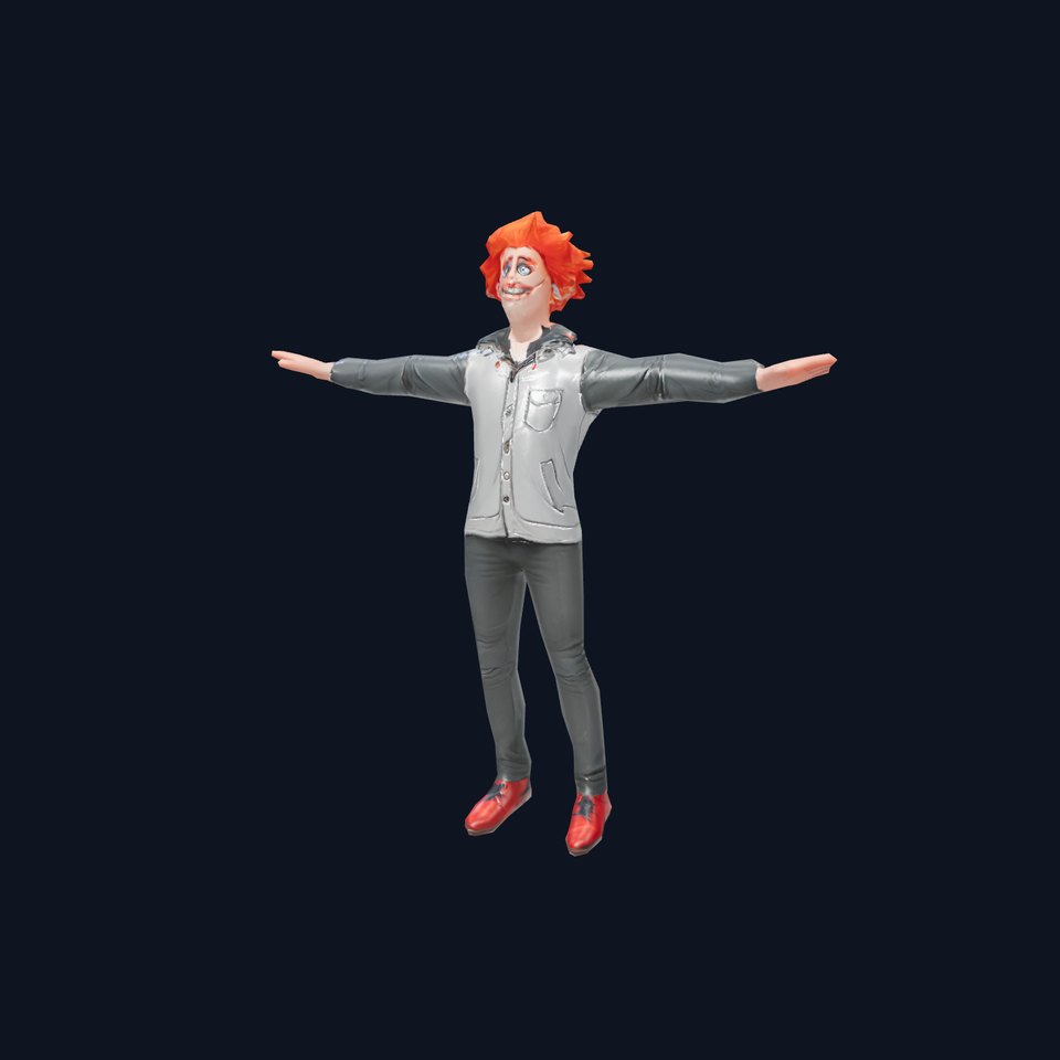 Character Model Pack Animated Figure with Red Hair