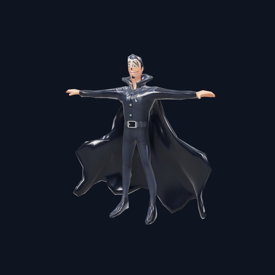 Vampire Character Model Pack with Expressive Cape