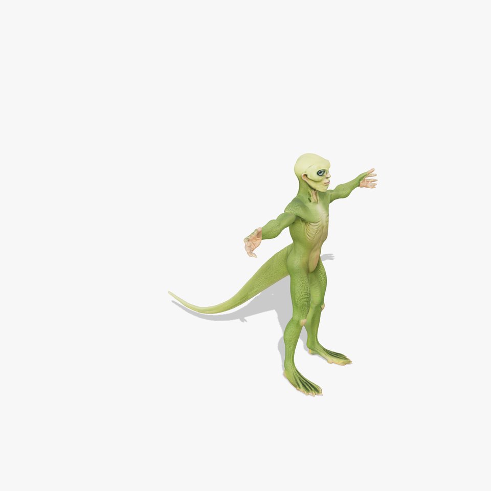 Lizard Humanoid Alien Model Pack