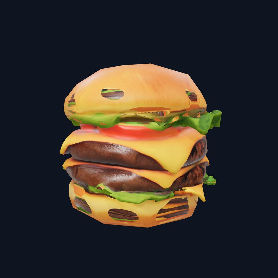Double Cheeseburger Model Pack