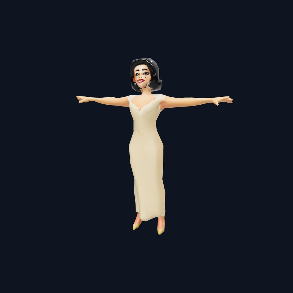 Elegant Woman Model Pack with Evening Gown