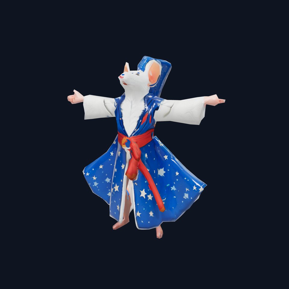 Wizard Mouse Character Model Pack