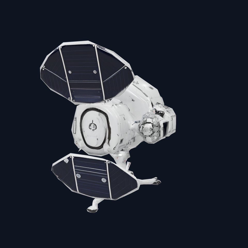Spacecraft Satellite Model Pack with Rotating Panels