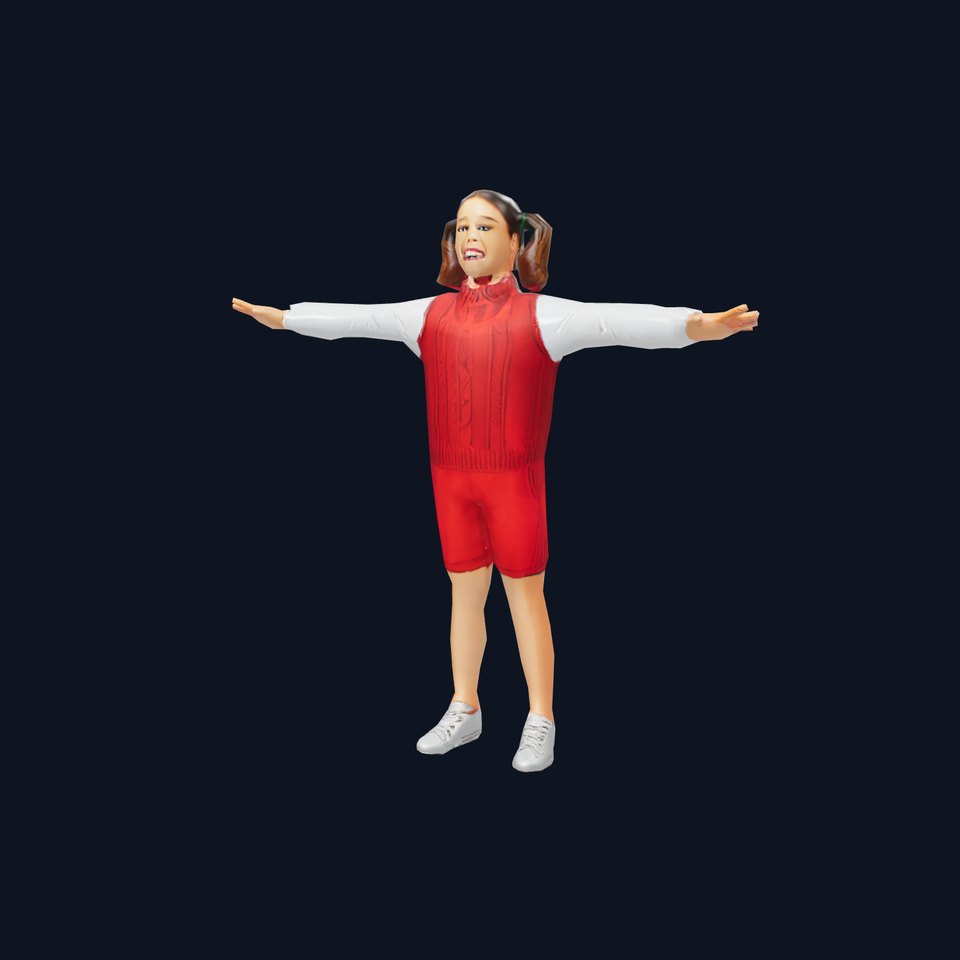 Child Character with Red Outfit Model Pack
