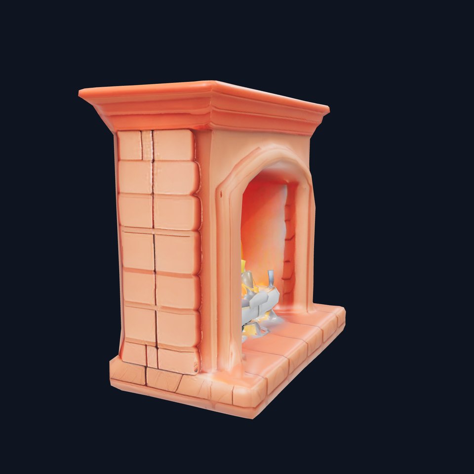 Classic Brick Fireplace Model Pack with Flame Effect