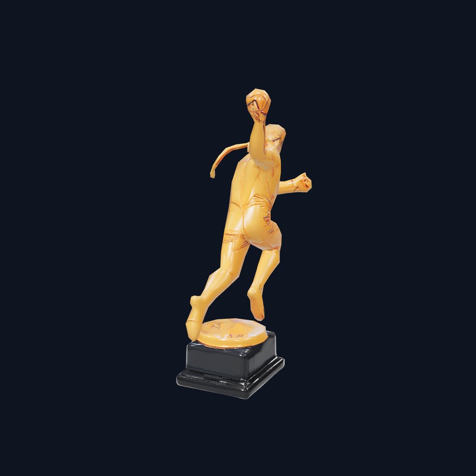 Gold Trophy Athlete Statue Model Pack