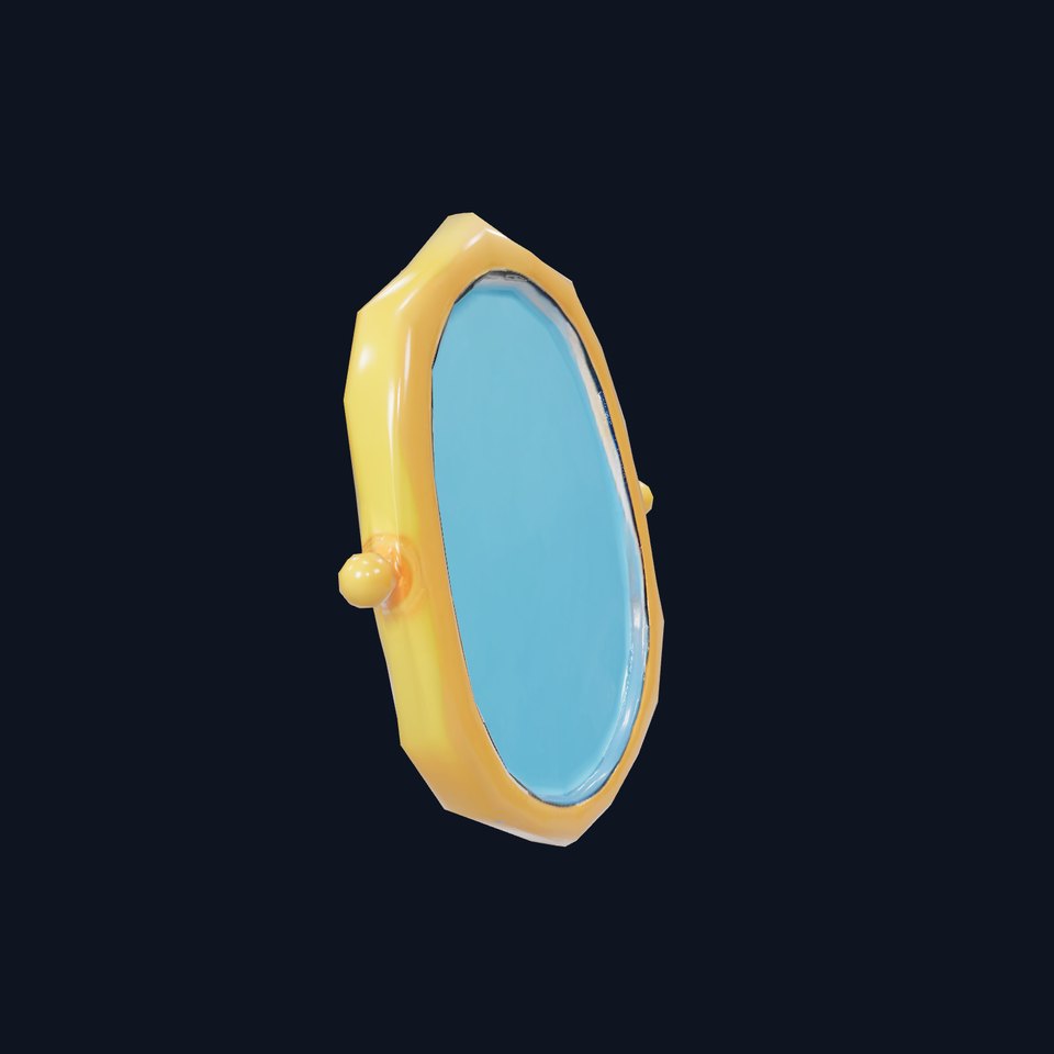 Vintage Ornate Wall Mirror Model Pack