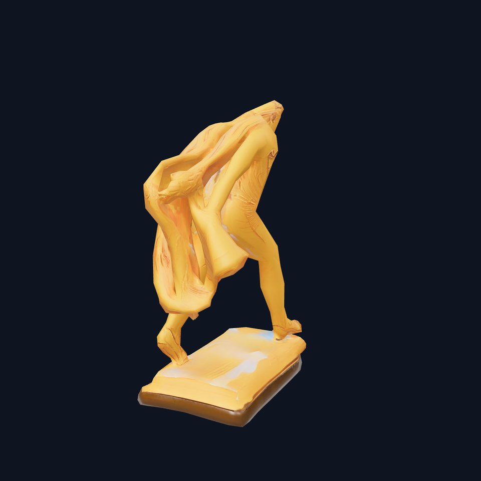 Golden Athlete Statue Model Pack