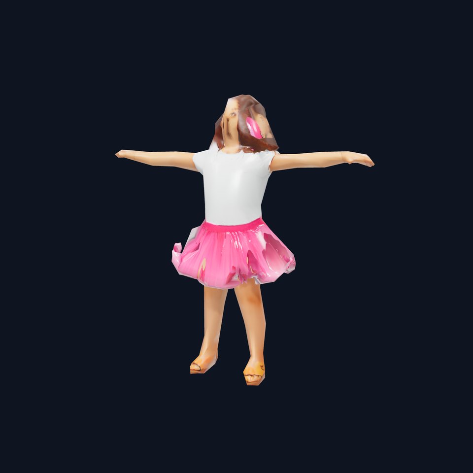 Child Character Model Pack with Pink Tutu