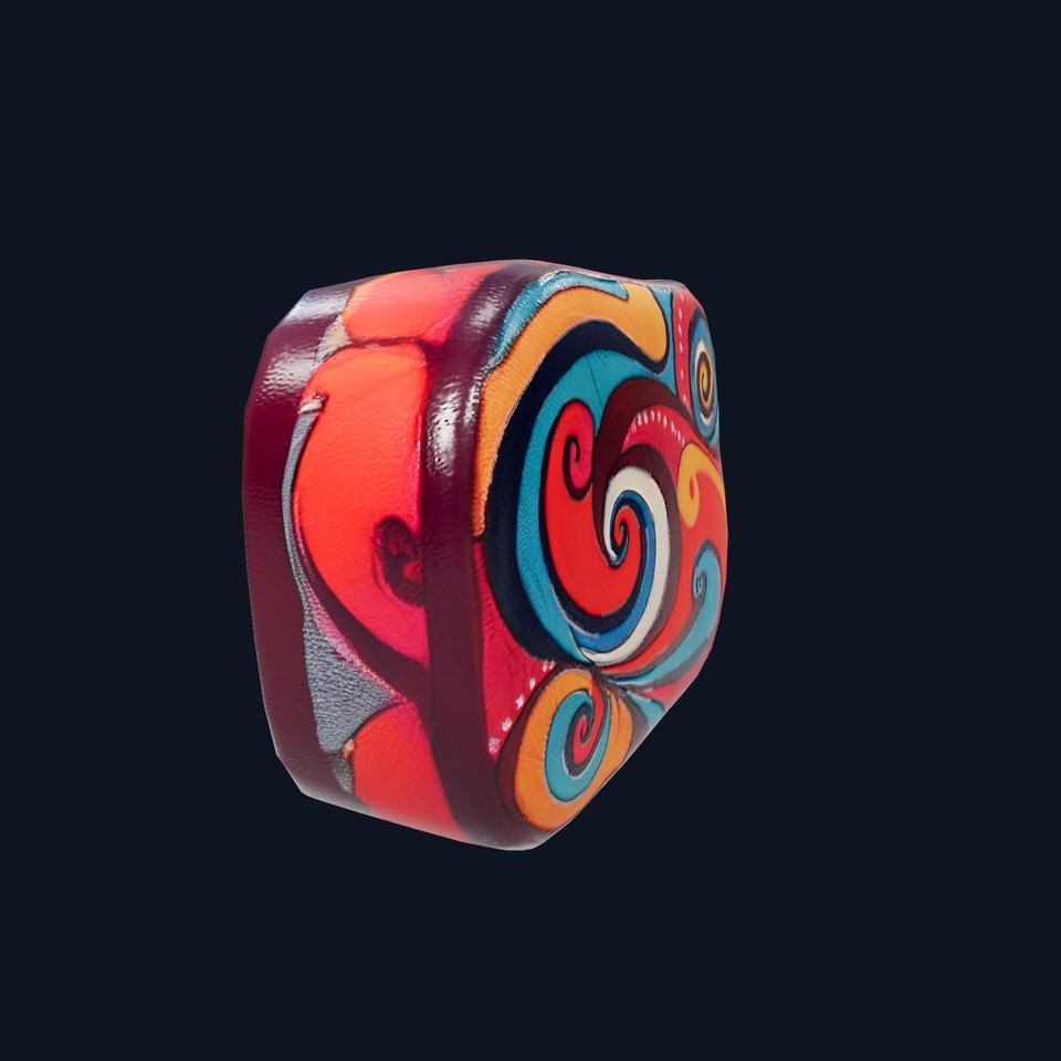 Colorful Swirls Doormat Model Pack