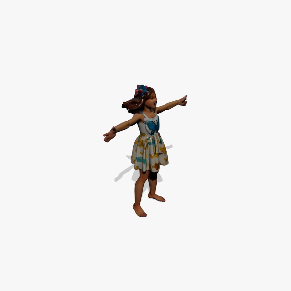 Butterfly Dress Model Pack for Kids Fashion