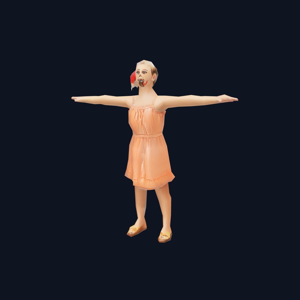 Young Girl Summer Dress Model Pack