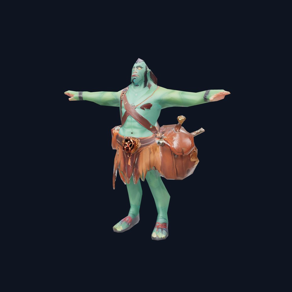 Orc Warrior Character Model Pack with Accessories