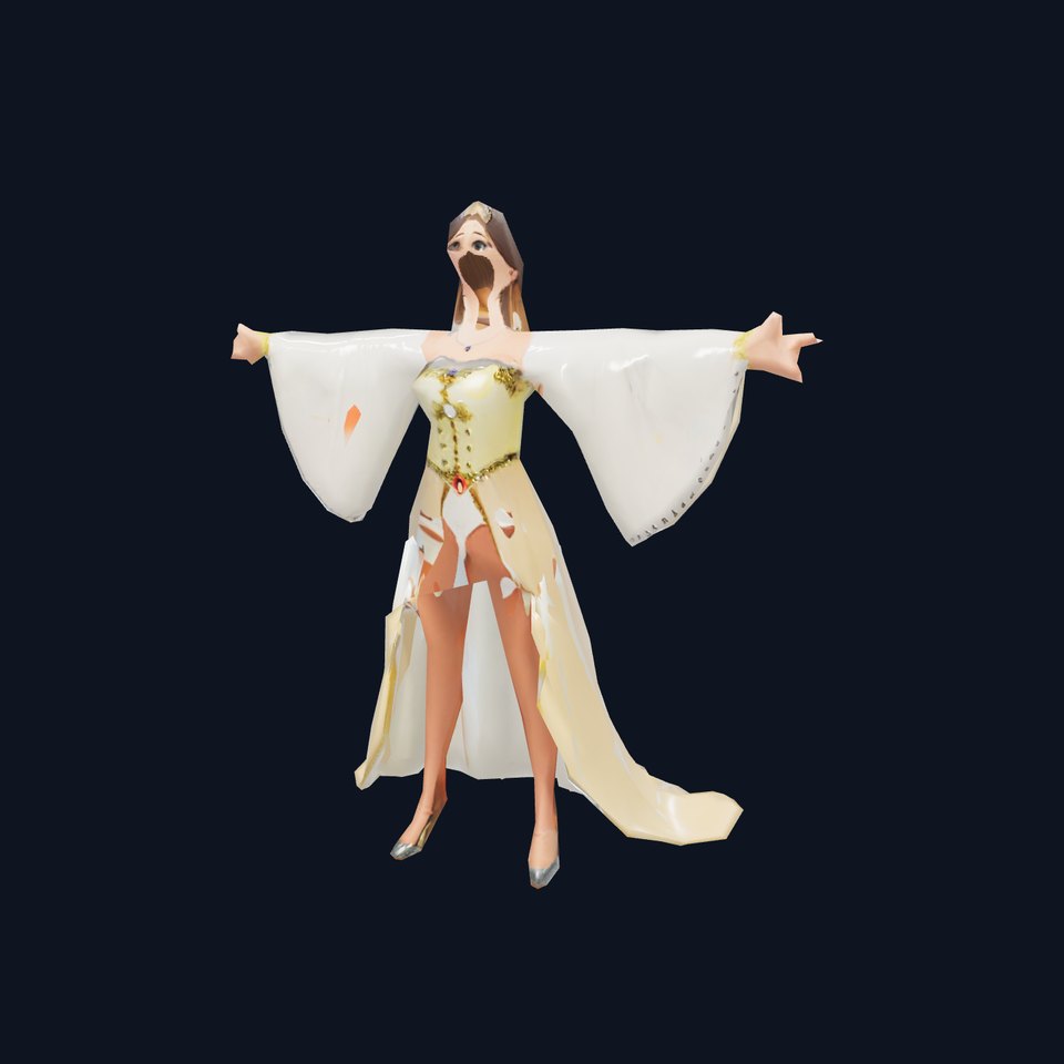 Princess Character Model Pack with Royal Gown