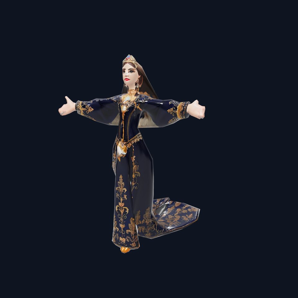 Medieval Queen Character Model Pack with Regal Dress