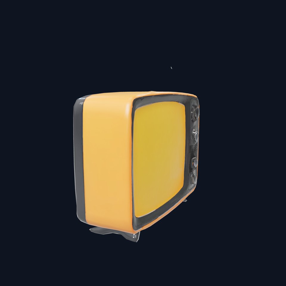Retro Orange Television model pack