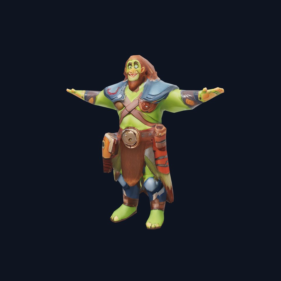 Fantasy Green Warrior model pack
