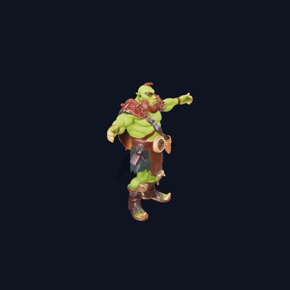 Green Orc Character model pack