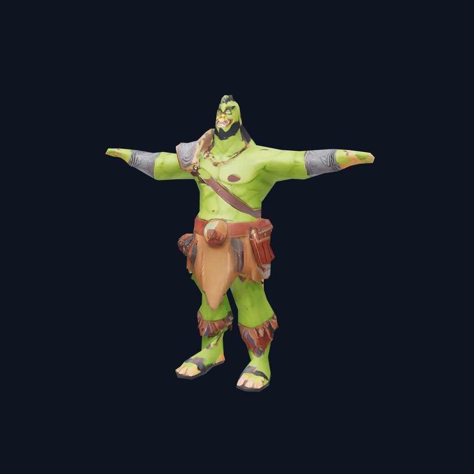 Green Fantasy Warrior model pack