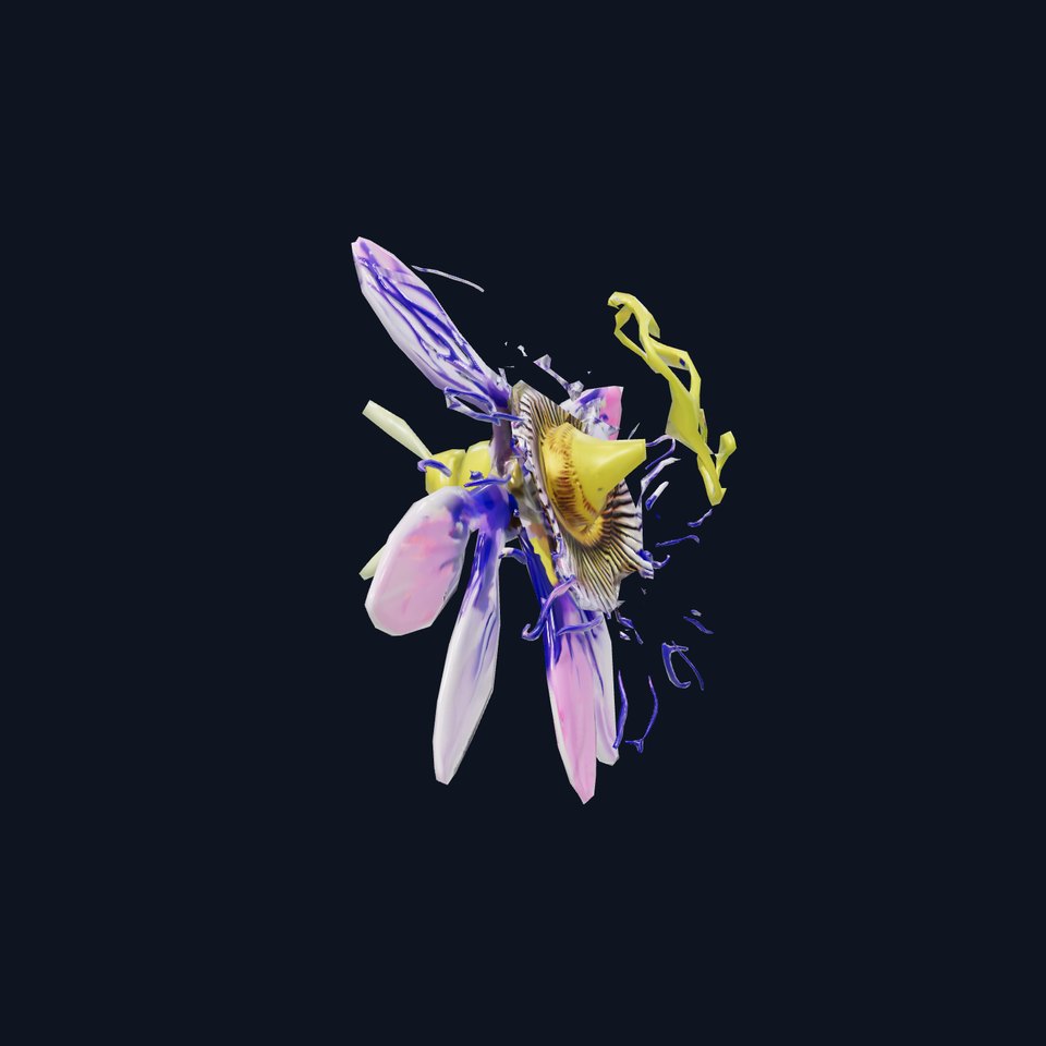 Vibrant Passionflower Botanical model pack