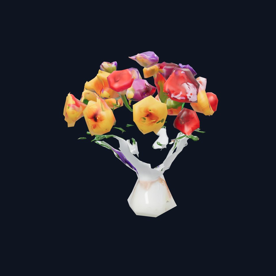 Vibrant Floral Bouquet model pack